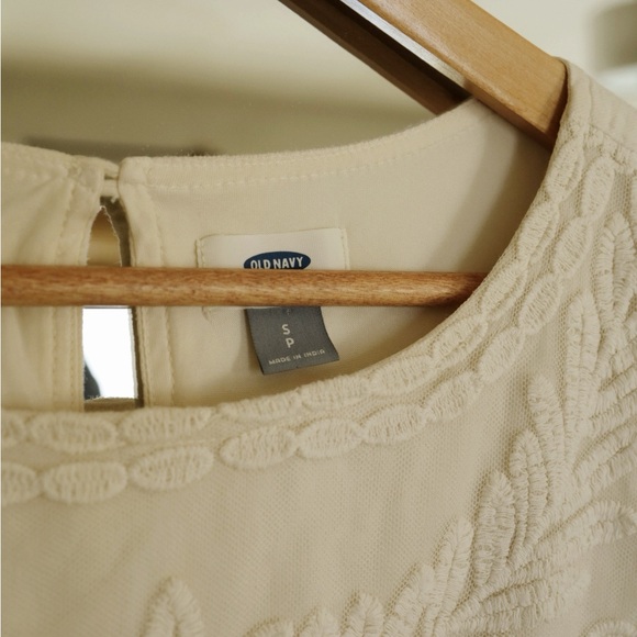 Old Navy Cream Mini Dress with Embroidery - Picture 3 of 7